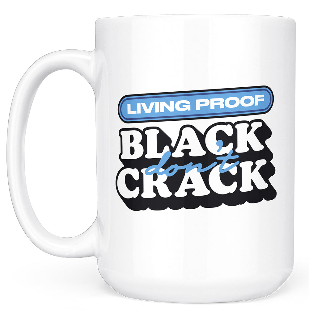 Black Don't Crack Blue Mug
