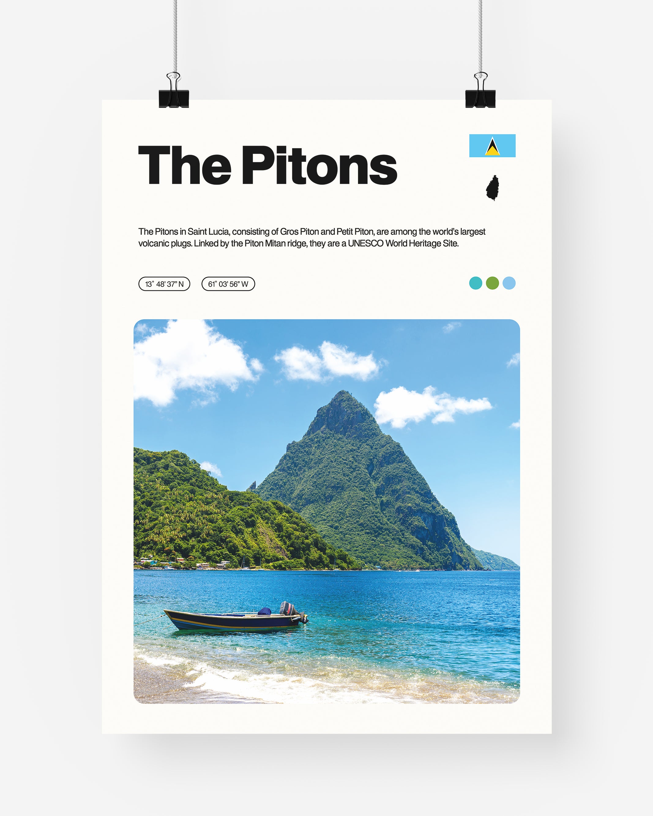 The Pitons Print