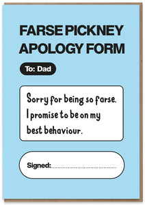 Farse Pickney Apology Form