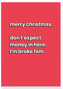 Merry Christmas - Don't Expect Money