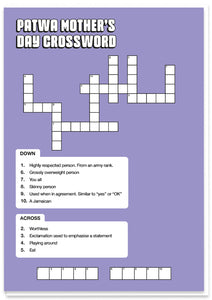 Patwa Mother's Day Crossword