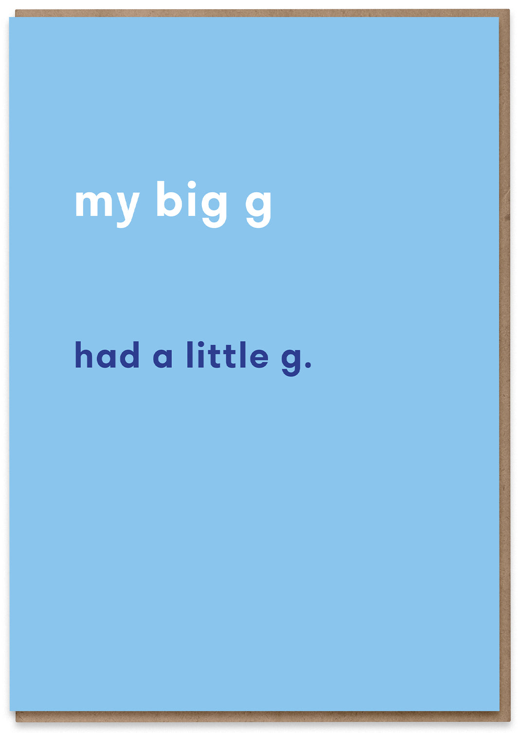 Big g Little g Blue