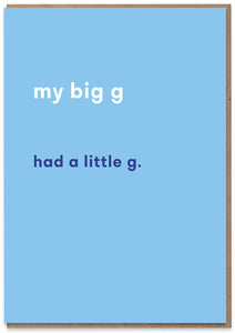 Big g Little g Blue