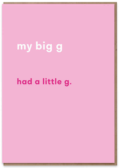 Big g Little g Pink