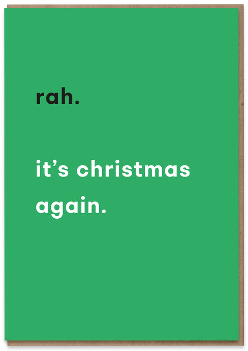 Rah, It's Christmas Again