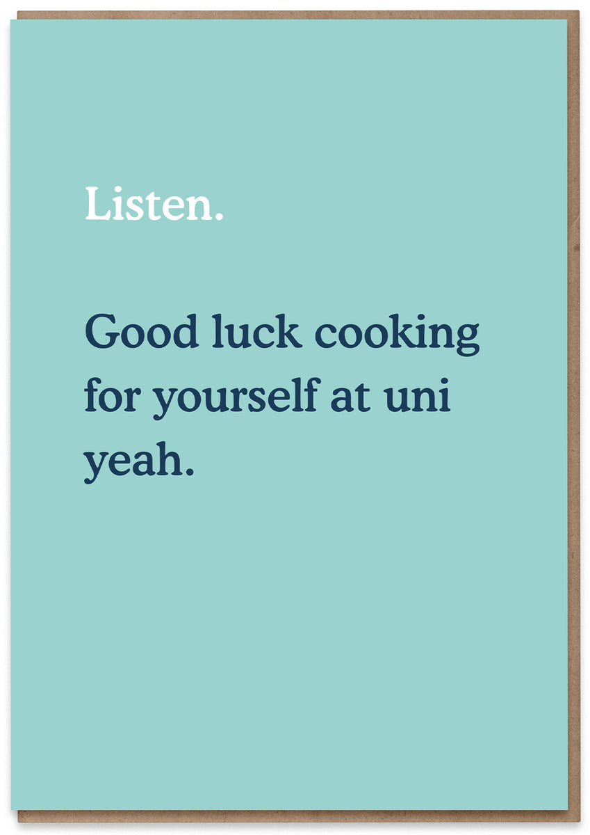 Good Luck with Cooking – Hood Greetings