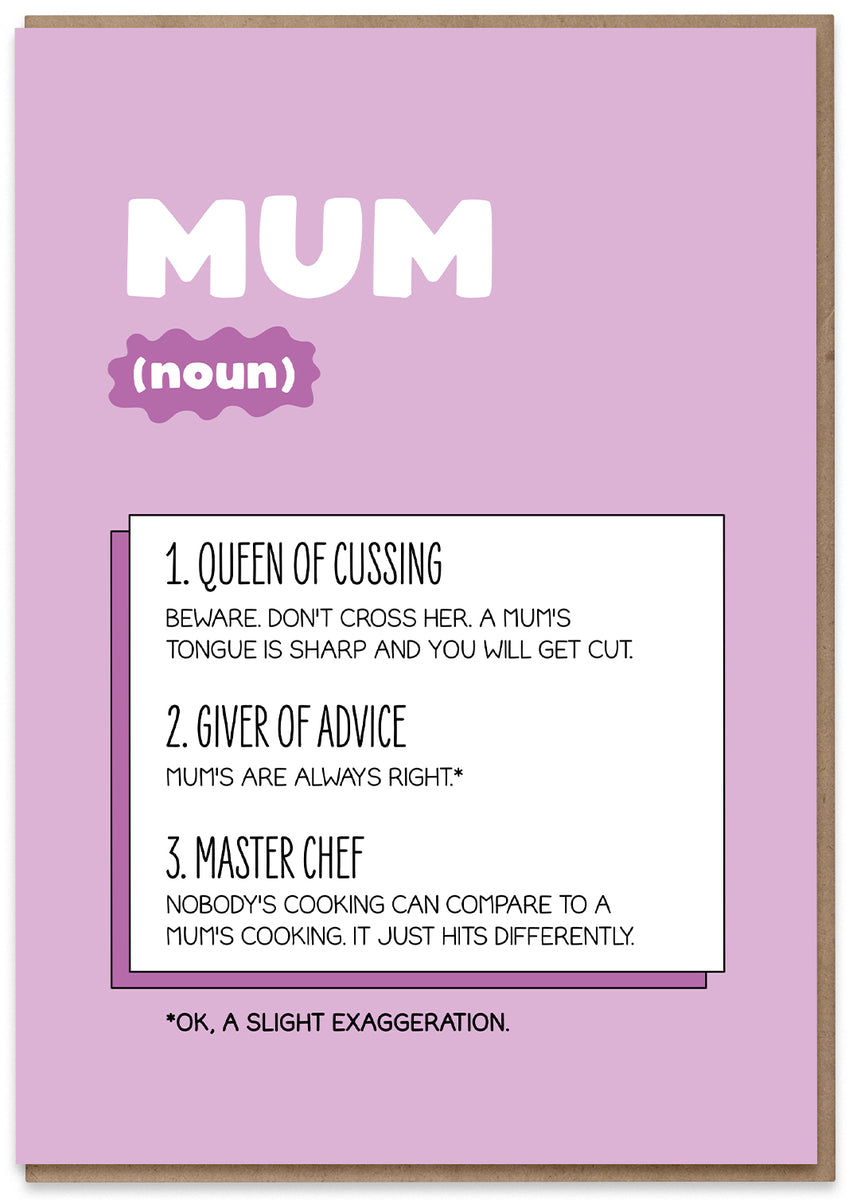 Define: Mum – Hood Greetings