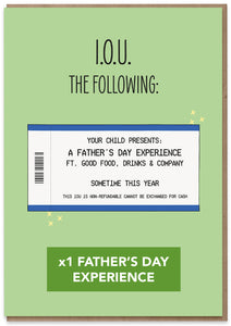 IOU: x1 Father's Day Experience