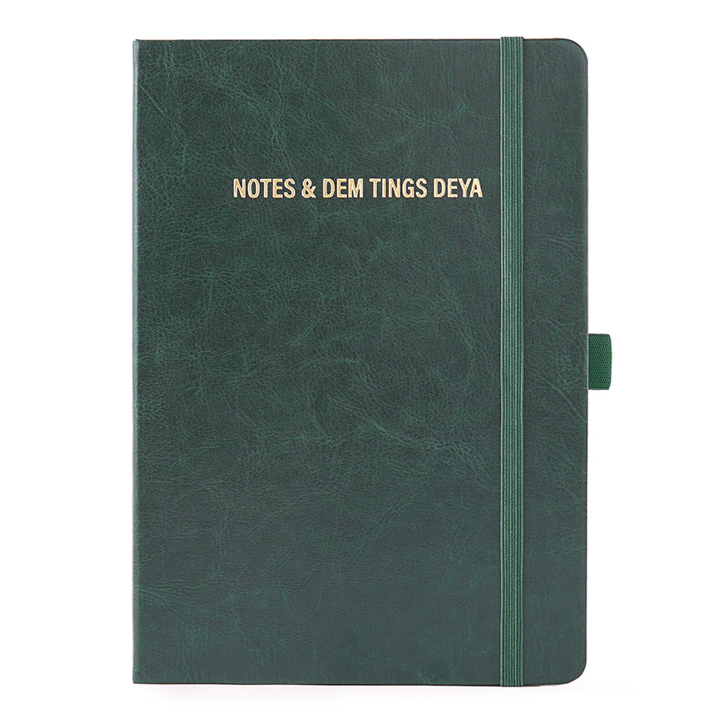 Den Note Book Notes & Dem Tings Deya Notebook - Forest Green – Hood Greetings