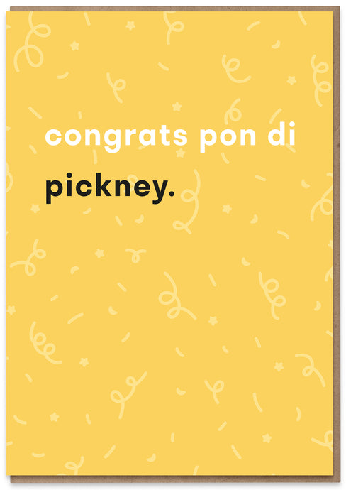 Congrats pon di Pickney