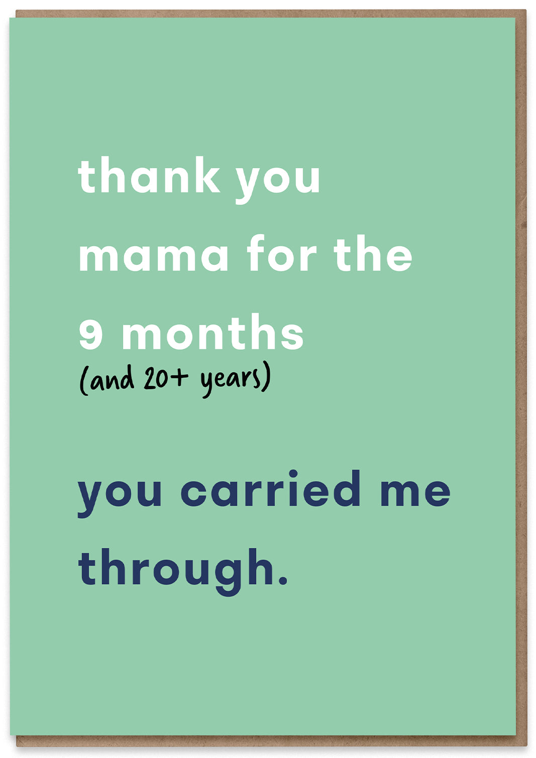 Thank You Mama for the 20+ Years